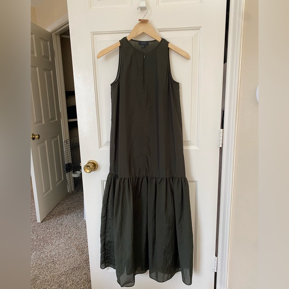COS Olive green maxi dress